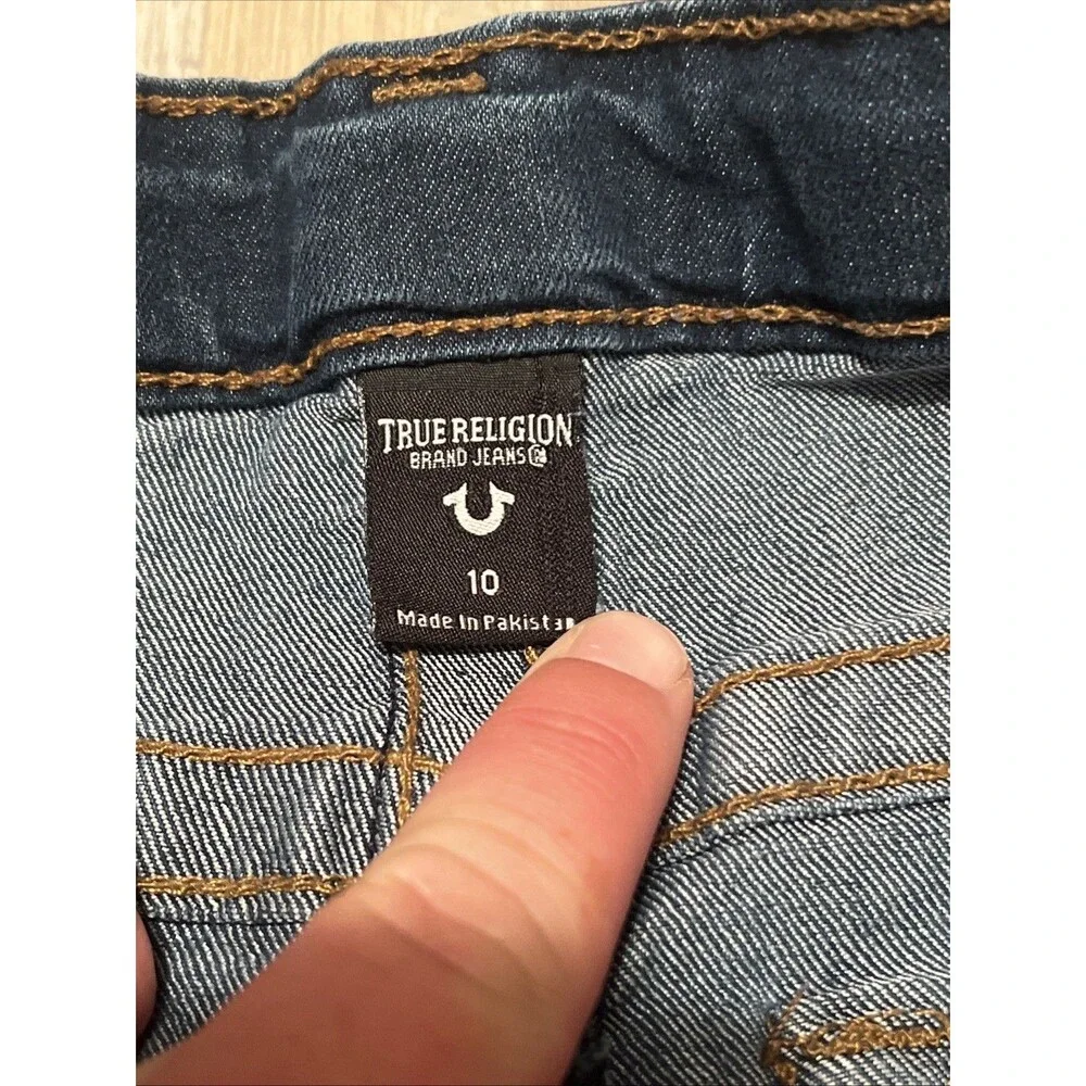 True Religion Boys Jeans, Size 10 Geno Relaxed Slim Fit Stretch Blue